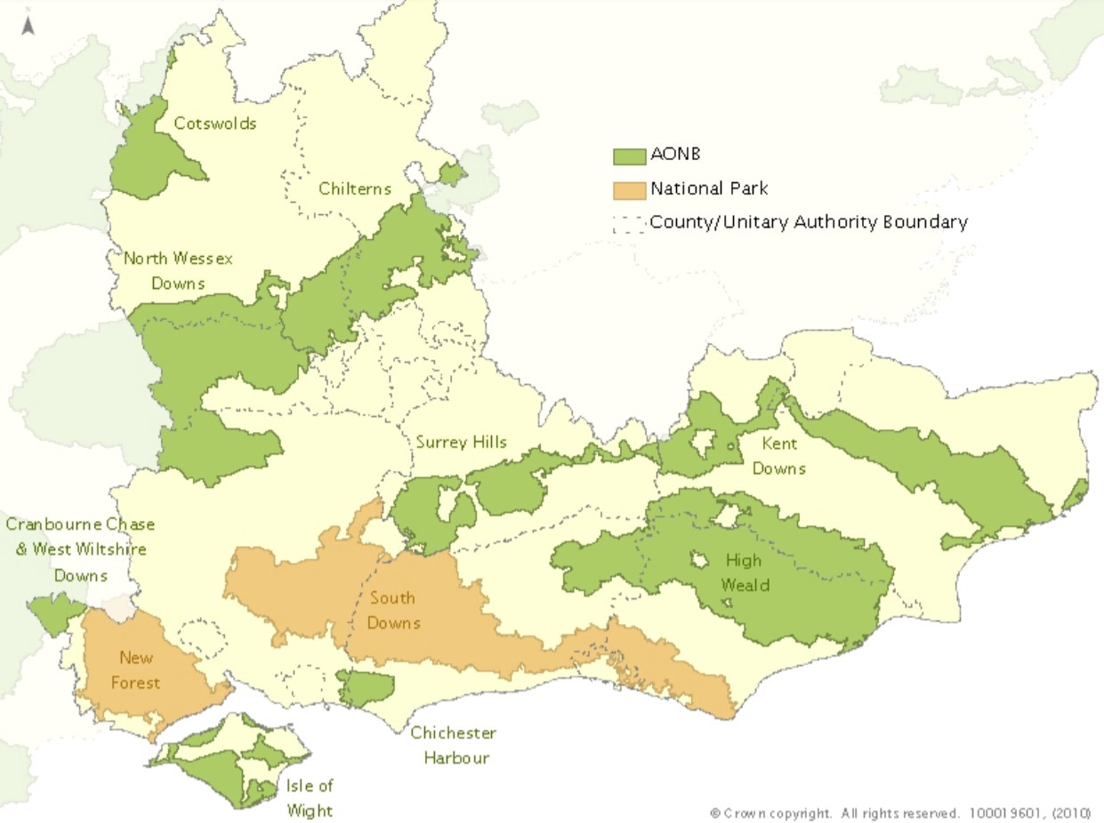 South East AONB Map